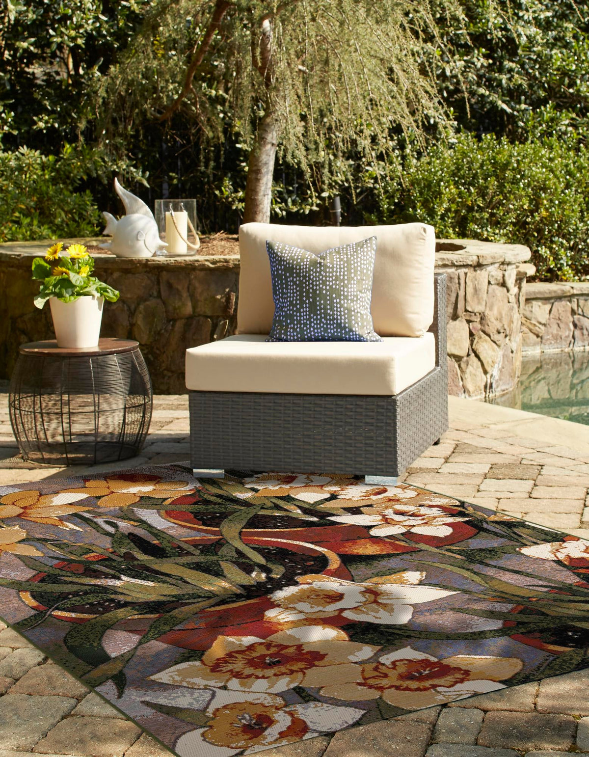 Garden Terrace Escape Collection Area Rug - Eden Rectangle Multi  lifestyle 8