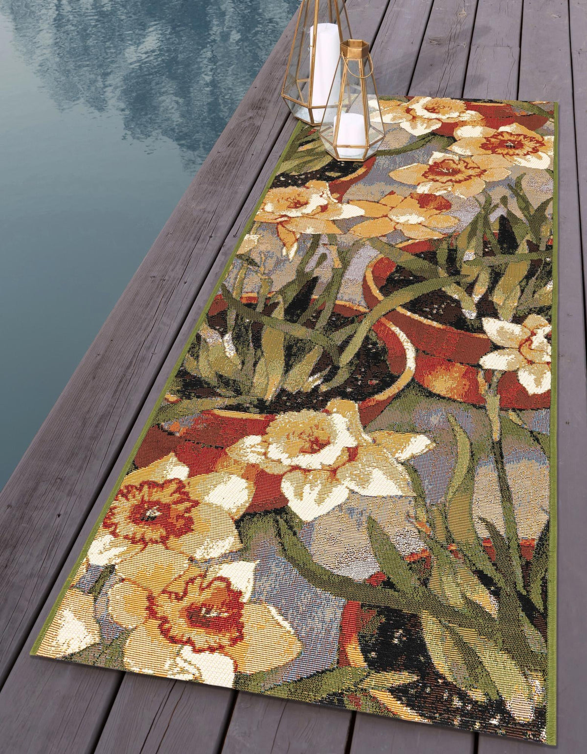 Seaside Blooms Collection Area Rug - Eden Runner Multi  lifestyle 49