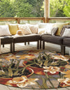 Garden Terrace Escape Collection Area Rug - Eden Round Multi  lifestyle 29