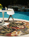 Garden Terrace Escape Collection Area Rug - Eden Round Multi  lifestyle 33
