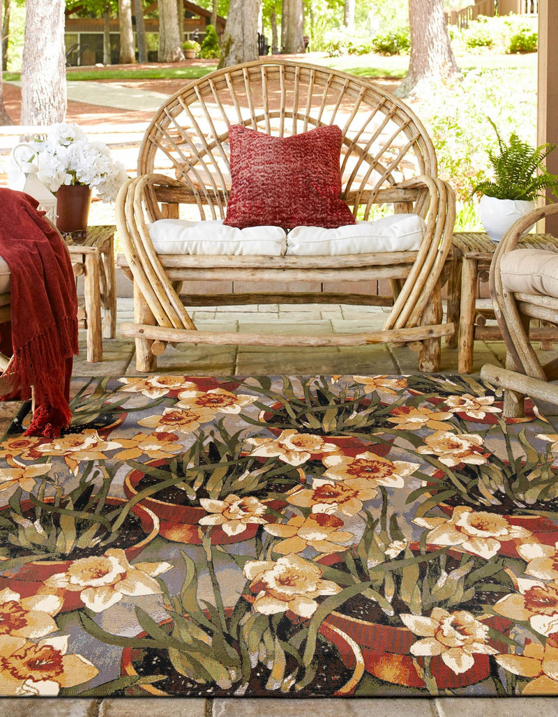 Garden Terrace Escape Collection Area Rug - Eden Square Multi  lifestyle 25
