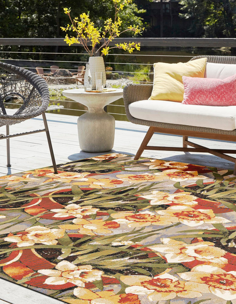 Garden Terrace Escape Collection Area Rug - Eden Square Multi  lifestyle 27