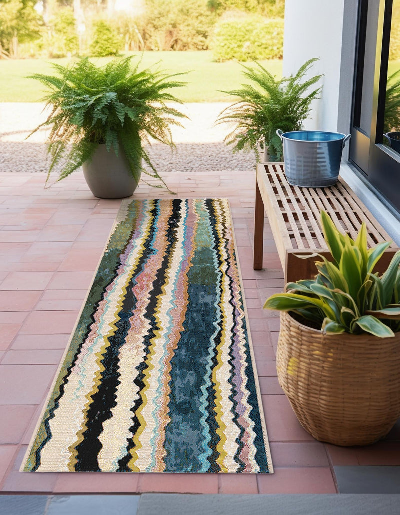 Urban Terrace Collection Area Rug -  Capri Runner Multi  lifestyle 12
