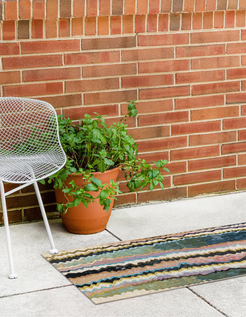 Urban Terrace Collection Area Rug -  Capri Runner Multi  lifestyle 18