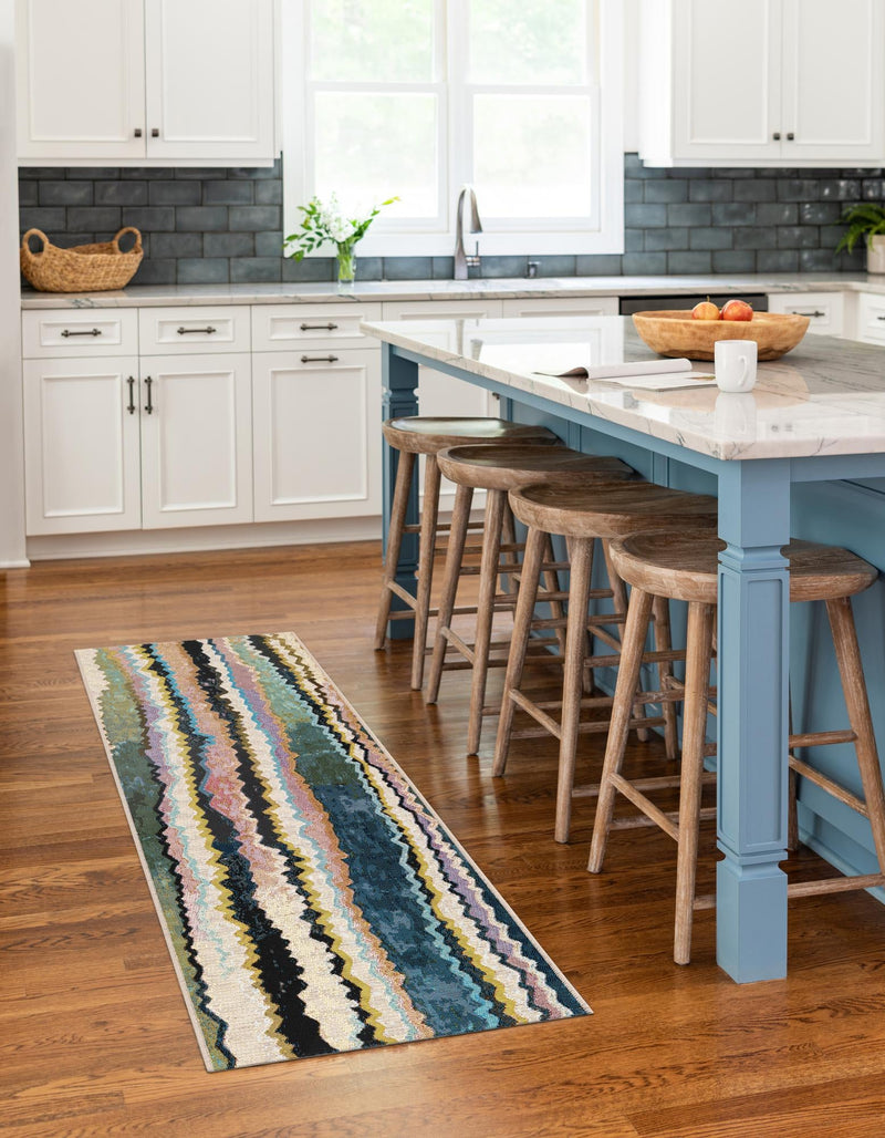 Urban Terrace Collection Area Rug -  Capri Runner Multi  lifestyle 21