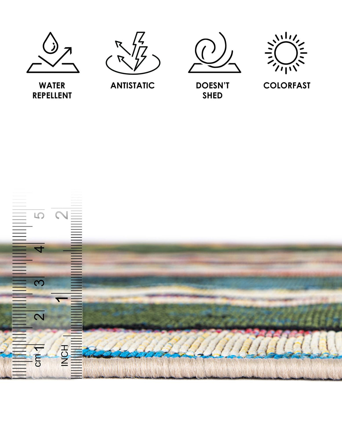 Urban Terrace Collection Area Rug -  Capri Runner Multi  lifestyle 42