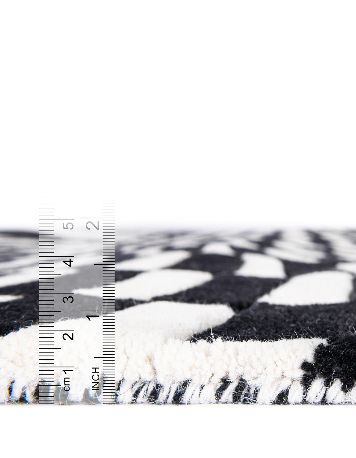 Cyclone Wool Collection Area Rug - Tornado Rectangle Black and White  lifestyle 12