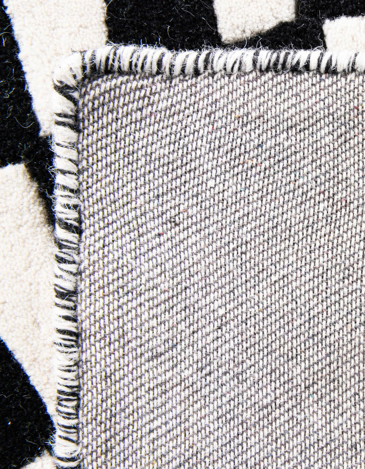 Cyclone Wool Collection Area Rug - Tornado Rectangle Black and White  lifestyle 16