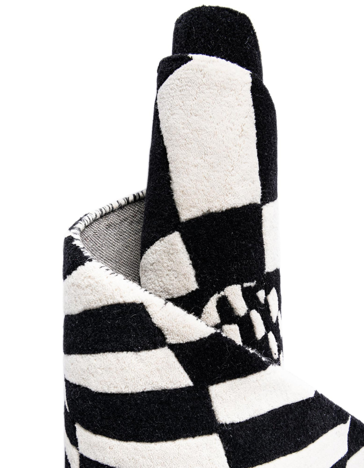 Cyclone Wool Collection Area Rug - Tornado Rectangle Black and White  lifestyle 18
