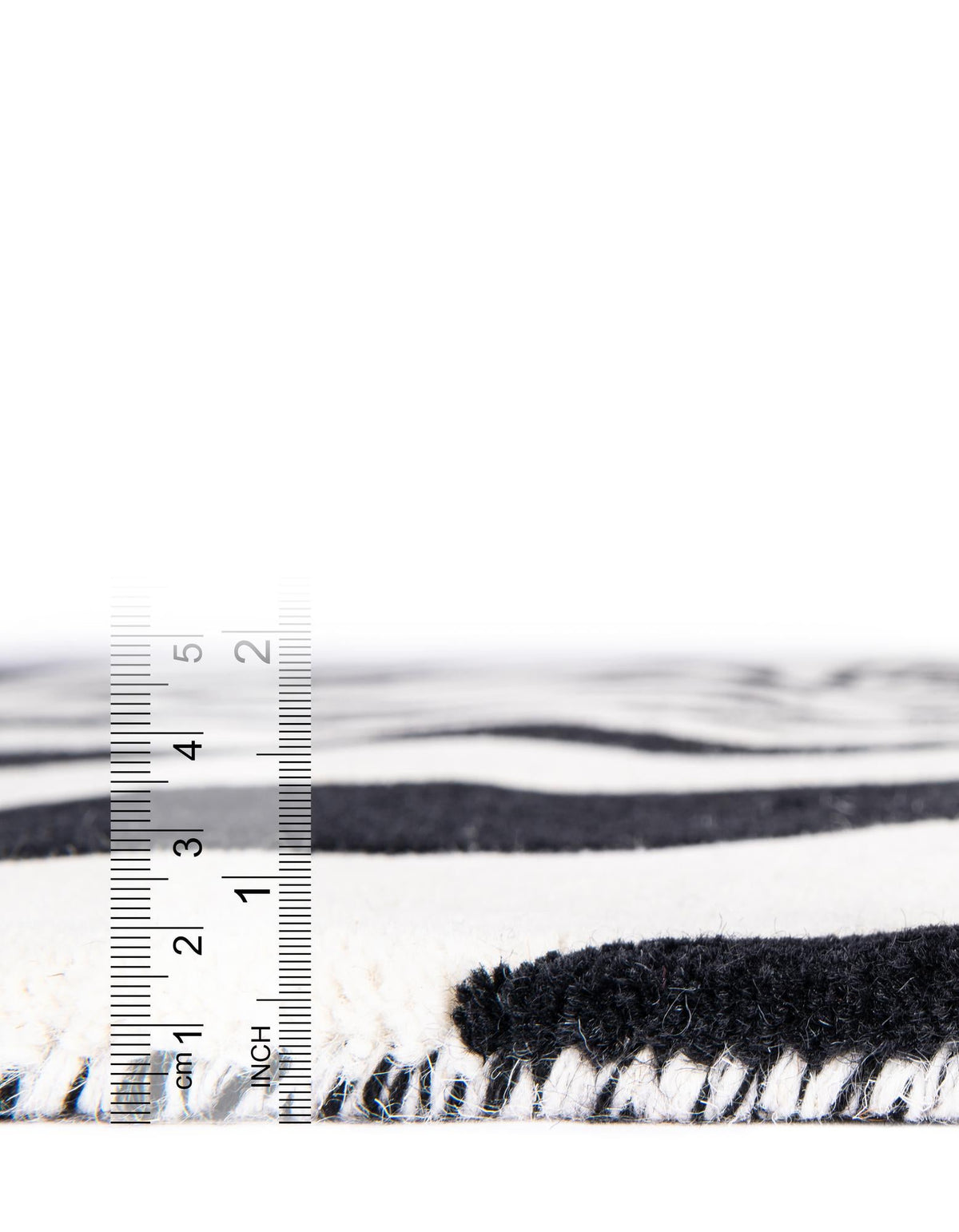 Cyclone Wool Collection Area Rug -  Twister Rectangle Black and White  lifestyle 12