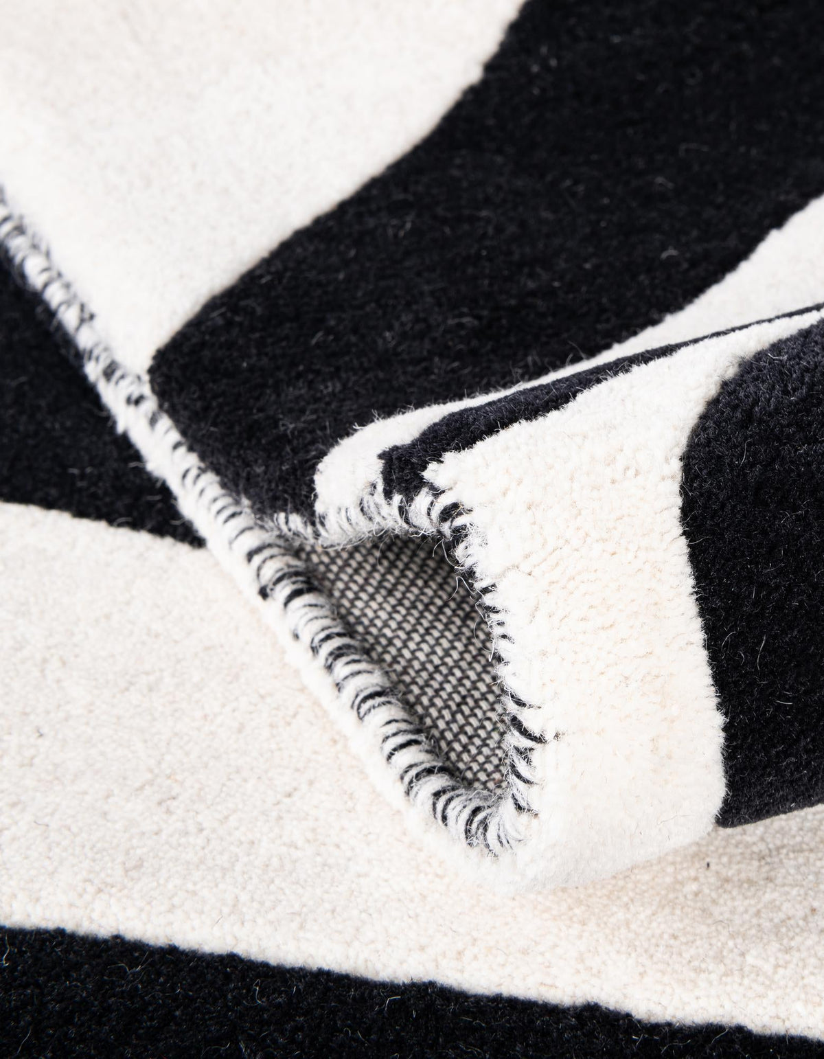 Cyclone Wool Collection Area Rug -  Twister Rectangle Black and White  lifestyle 13