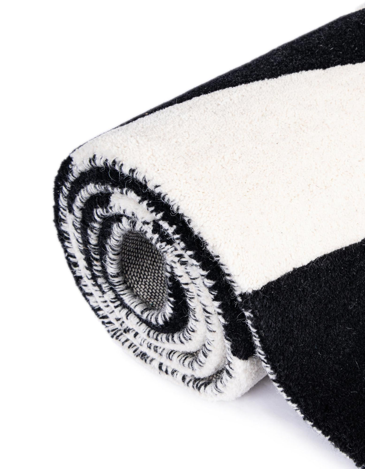 Cyclone Wool Collection Area Rug -  Twister Rectangle Black and White  lifestyle 19