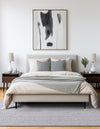 Cobbled Wool Collection Area Rug - Cobbles Square Gray  lifestyle 80