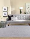 Cobbled Wool Collection Area Rug - Cobbles Square Gray  lifestyle 92