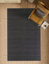 Cobbled Wool Collection Area Rug - Cobbles Rectangle Black  lifestyle 29