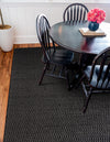 Cobbled Wool Collection Area Rug - Cobbles Square Black  lifestyle 93