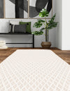 Cobbled Wool Collection Area Rug - Cobbles Runner Ivory  lifestyle 76