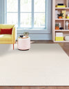 Cobbled Wool Collection Area Rug - Cobbles Square Ivory  lifestyle 76