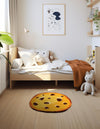 Whimsy Wonders Wool Collection Area Rug -  Lagoon Round Light Brown  lifestyle 3