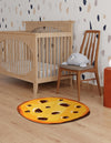 Whimsy Wonders Wool Collection Area Rug -  Lagoon Round Light Brown  lifestyle 10