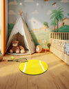 Whimsy Wonders Wool Collection Area Rug -  Tundra Round Yellow  lifestyle 2