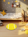 Whimsy Wonders Wool Collection Area Rug -  Tundra Round Yellow  lifestyle 10
