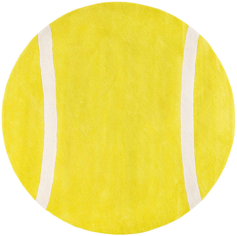 Whimsy Wonders Wool Collection Area Rug -  Tundra Round Yellow  lifestyle 2