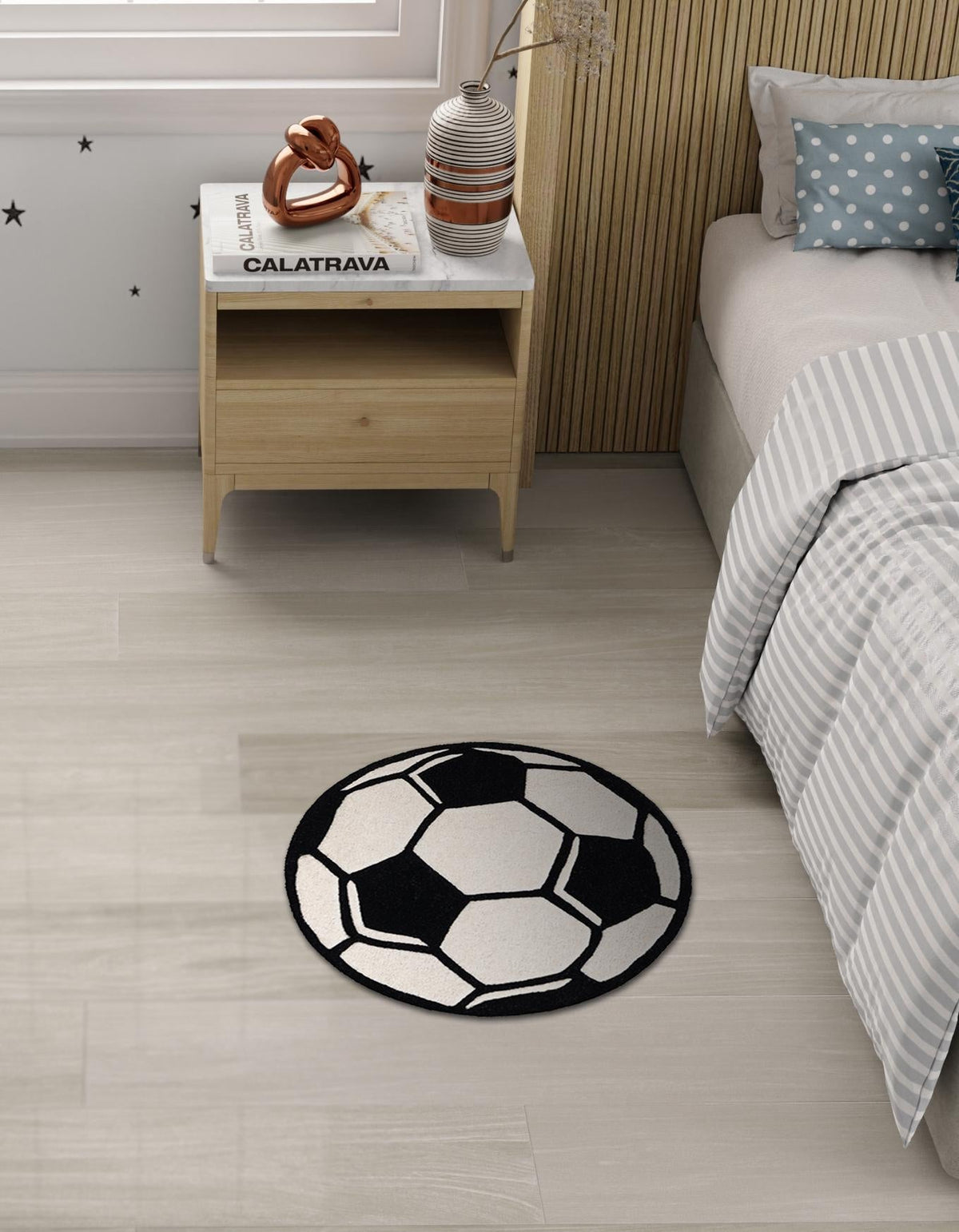 Whimsy Wonders Wool Collection Area Rug -  Volcano Round Black and White  lifestyle 9