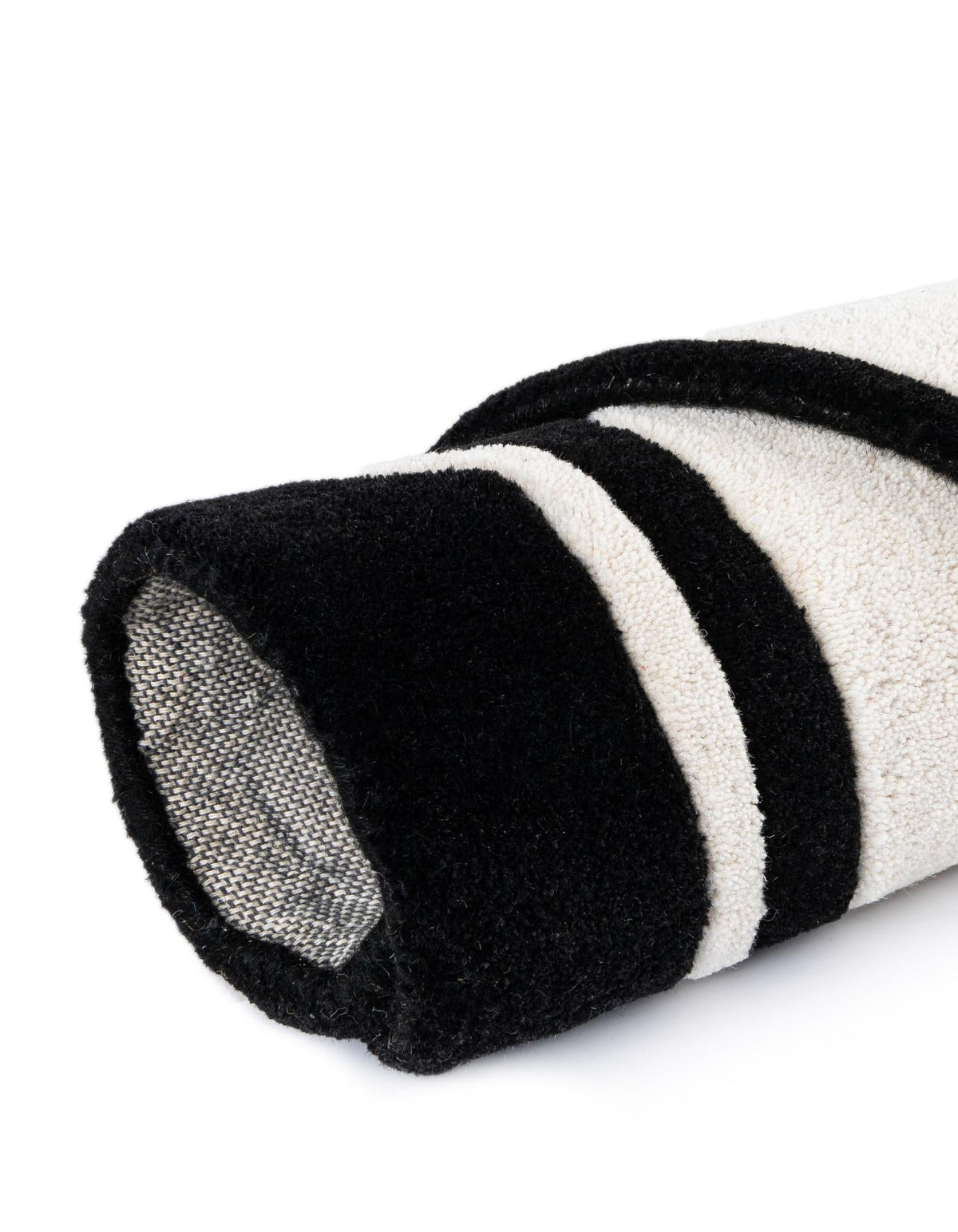 Whimsy Wonders Wool Collection Area Rug -  Volcano Round Black and White  lifestyle 18