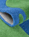 Whimsy Wonders Wool Collection Area Rug -  Island Round Blue and Green  lifestyle 14
