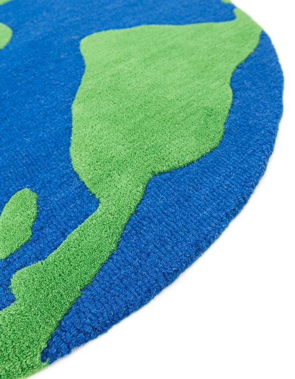 Whimsy Wonders Wool Collection Area Rug -  Island Round Blue and Green  lifestyle 12