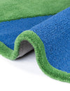 Whimsy Wonders Wool Collection Area Rug -  Island Round Blue and Green  lifestyle 18