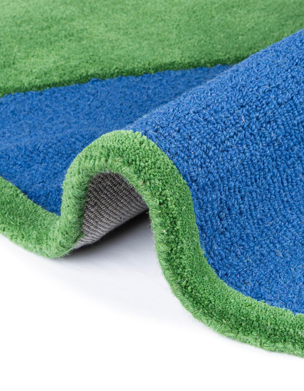 Whimsy Wonders Wool Collection Area Rug -  Island Round Blue and Green  lifestyle 18