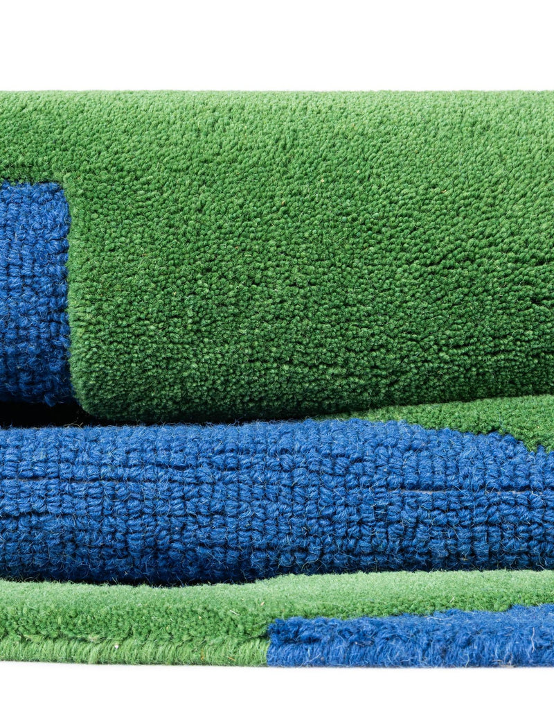 Whimsy Wonders Wool Collection Area Rug -  Island Round Blue and Green  lifestyle 21