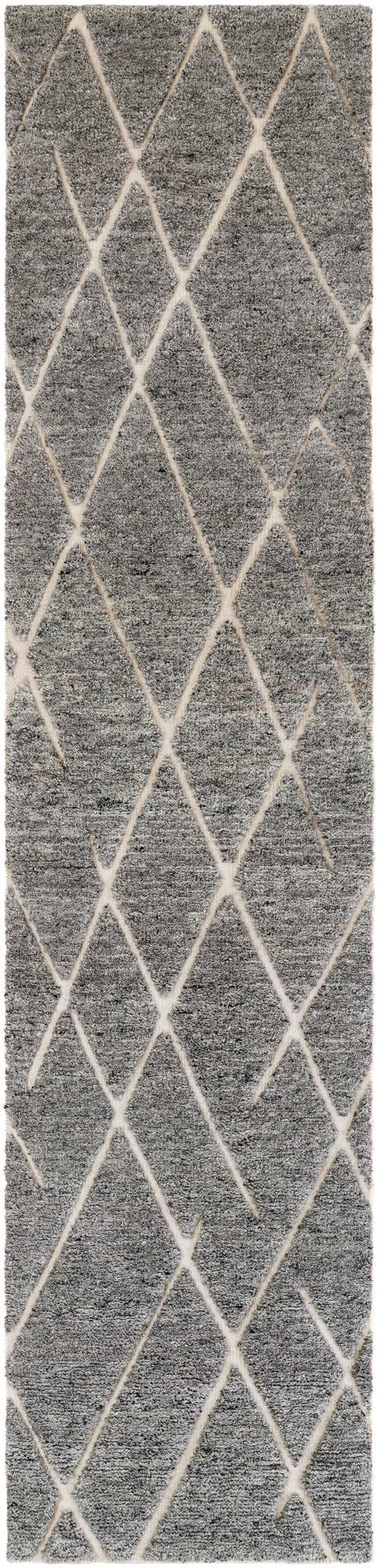 Sahara Berber Wool Collection Area Rug - Marrakesh Runner Gray and Silver  lifestyle 106