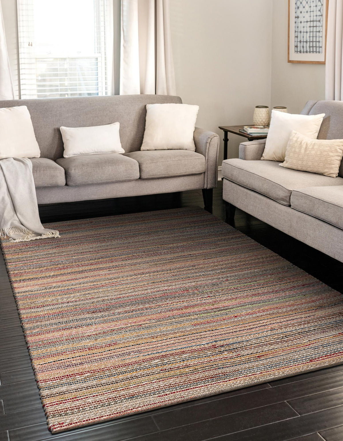 Savannah Jute Collection Area Rug - Serengeti Rectangle Multi Main