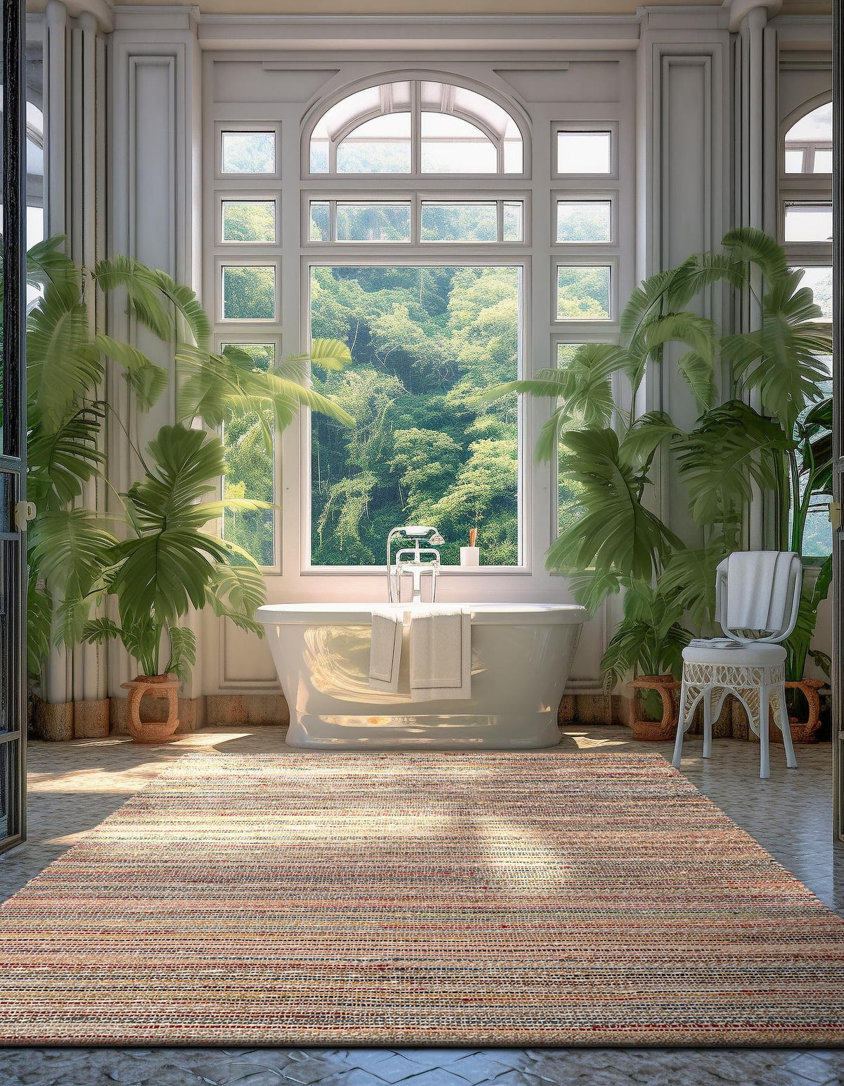 Savannah Jute Collection Area Rug - Serengeti Rectangle Multi  lifestyle 3