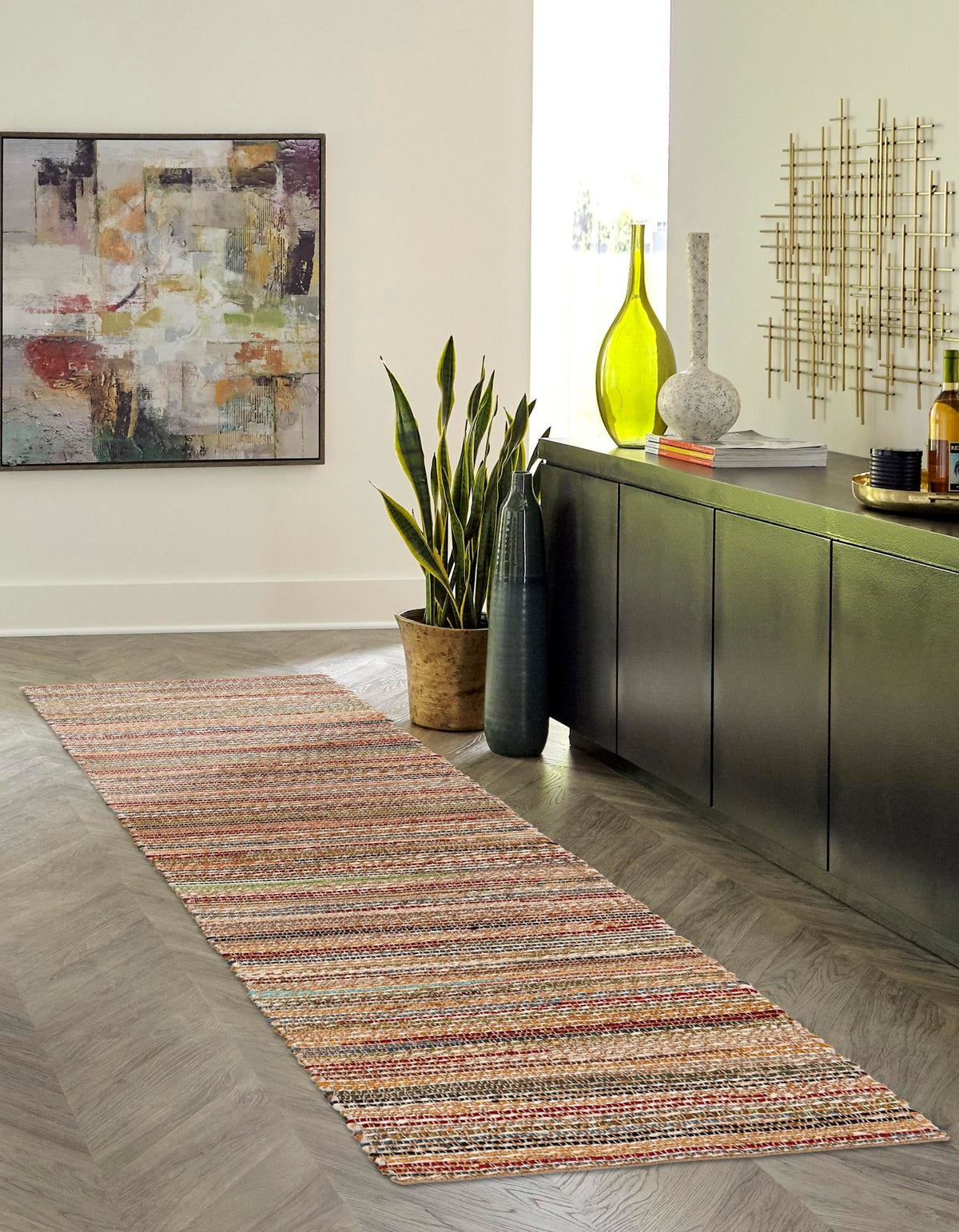 Savannah Jute Collection Area Rug - Serengeti Runner Multi  lifestyle 9