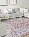 Vintage Memories Collection Area Rug -  Reflection Rectangle Brown  lifestyle 2