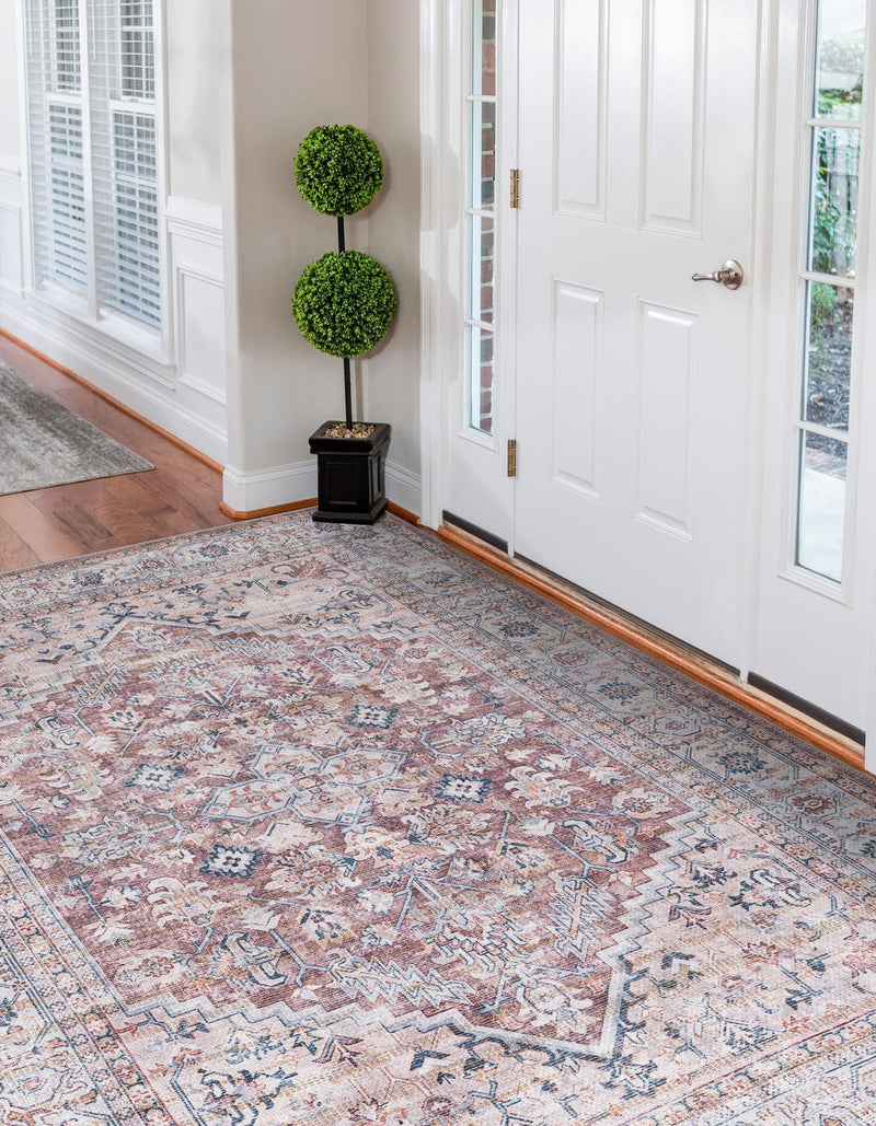 Vintage Memories Collection Area Rug -  Reflection Rectangle Brown  lifestyle 3