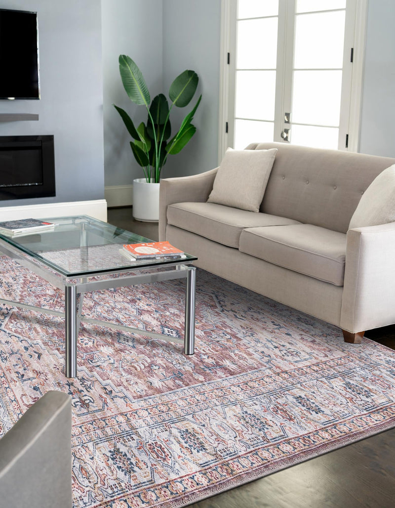 Vintage Memories Collection Area Rug -  Reflection Rectangle Brown  lifestyle 4