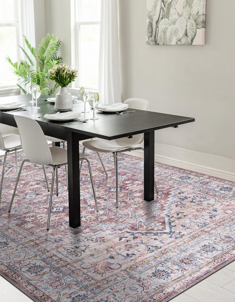 Vintage Memories Collection Area Rug -  Reflection Rectangle Brown  lifestyle 6