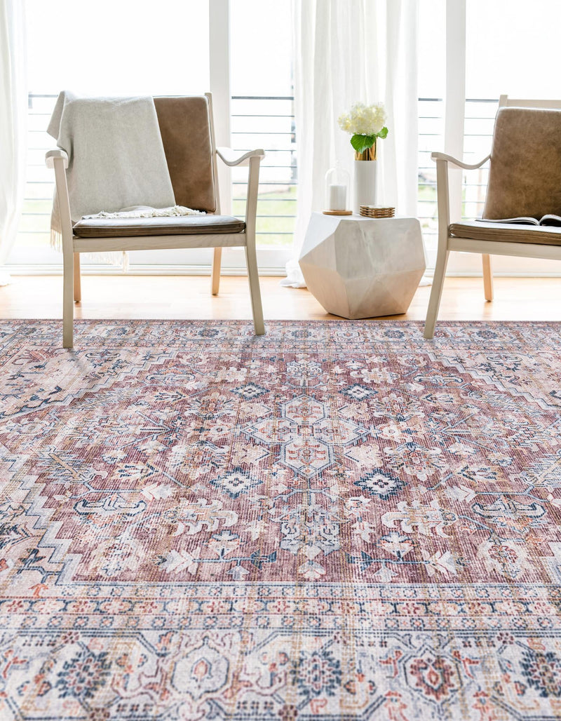 Vintage Memories Collection Area Rug -  Reflection Rectangle Brown  lifestyle 7