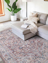 Vintage Memories Collection Area Rug -  Reflection Rectangle Brown  lifestyle 11