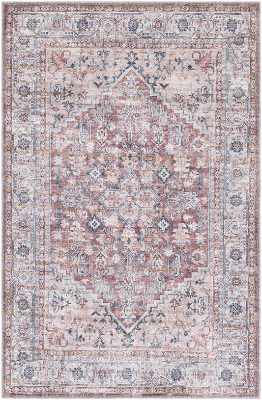 Vintage Memories Collection Area Rug -  Reflection Rectangle Brown Main