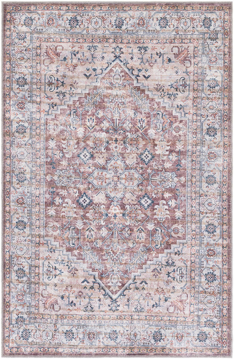 Vintage Memories Collection Area Rug -  Reflection Rectangle Brown Main