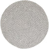 Sustainable Strands Indoor-Outdoor Oasis Collection Area Rug -  Sandbar (Gray) Round Gray Main