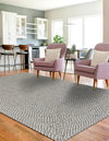 Highland Woven Jute Collection Area Rug - Glenmore (Gray) Rectangle Gray  lifestyle 2