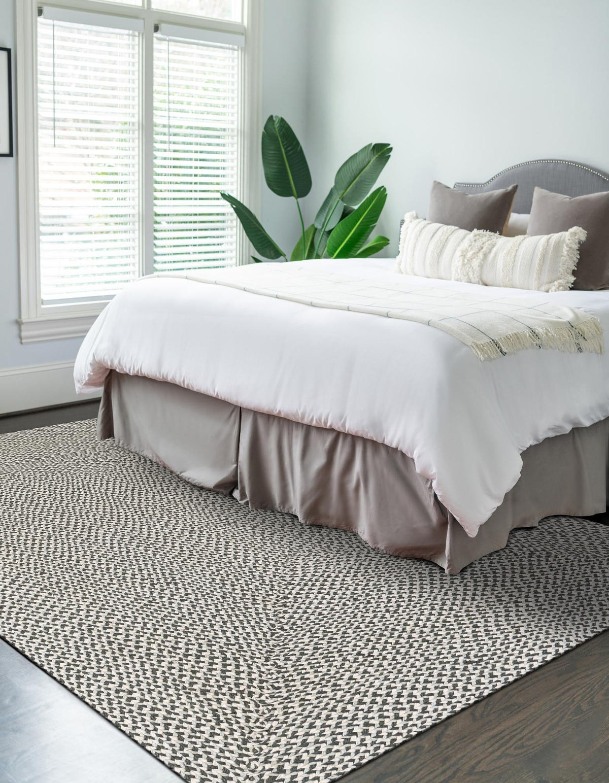 Highland Woven Jute Collection Area Rug - Glenmore (Gray) Rectangle Gray  lifestyle 5