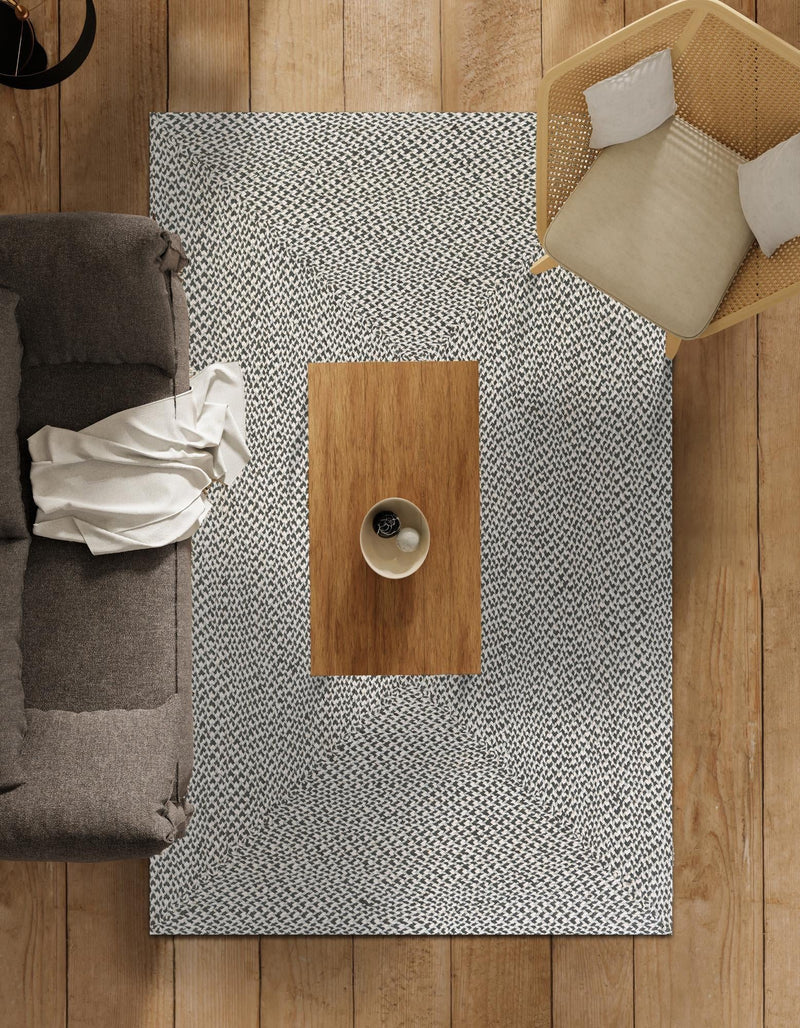 Highland Woven Jute Collection Area Rug - Glenmore (Gray) Rectangle Gray  lifestyle 14
